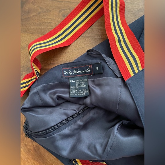 Faconnable Black Dress with Red Accents - Picture 6 of 8